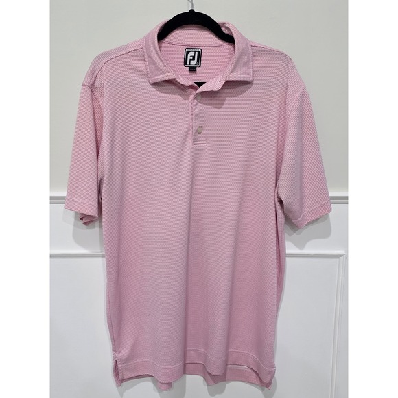 FootJoy Other - FootJoy FJ Athletic Fit Pink Geo Print Golf Polo Shirt Mens Large